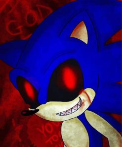 Sonic In Red Eyes Diamond Painting Art