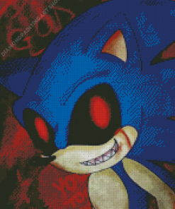 Sonic In Red Eyes Diamond Painting Art