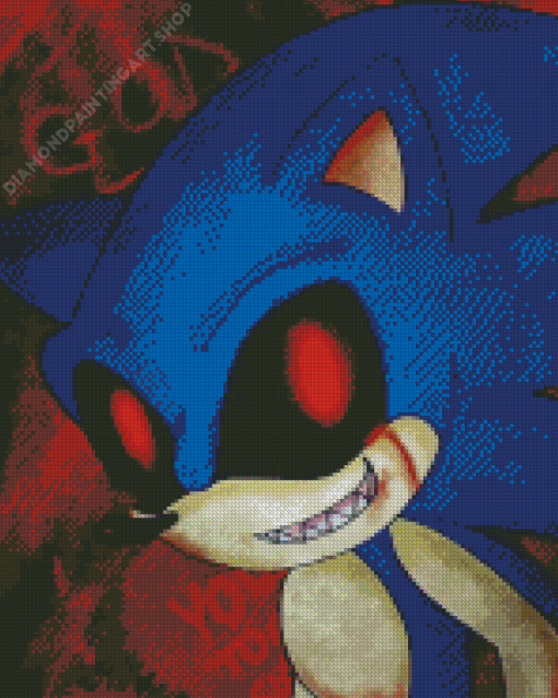 Sonic In Red Eyes Diamond Painting Art