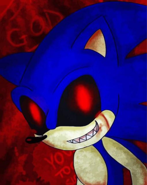 Sonic In Red Eyes Diamond Painting Art