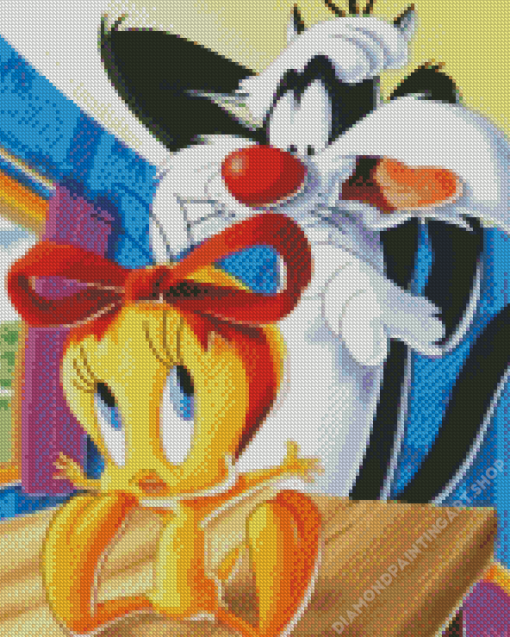 Sylvester And Tweety Diamond Painting Art