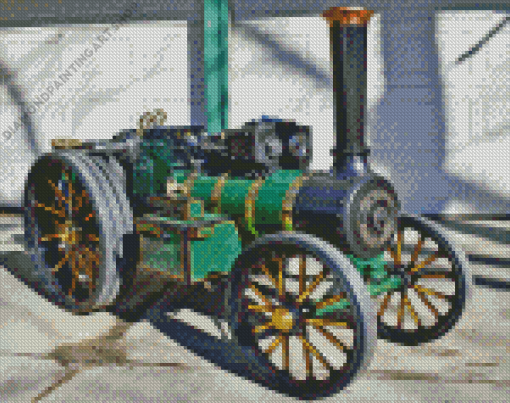 Traction Engine Diamond Painting Art