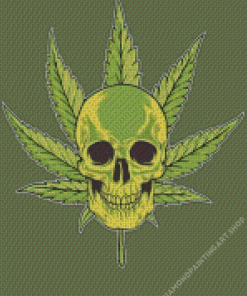 Weed Skull Diamond Painting Art