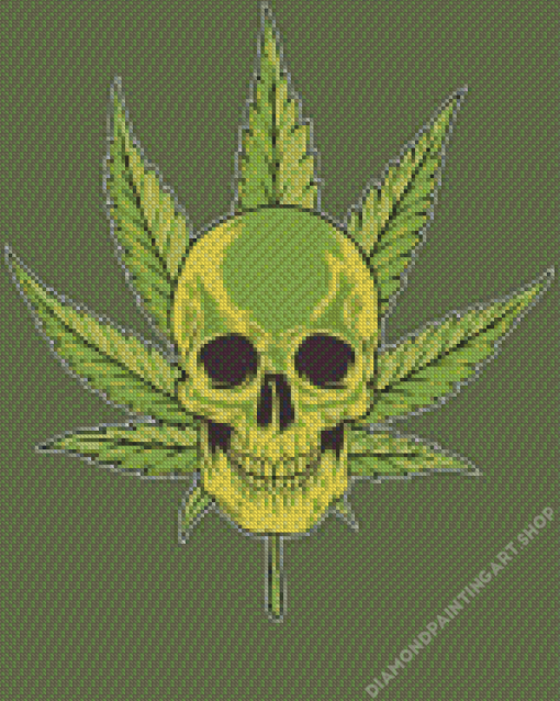 Weed Skull Diamond Painting Art