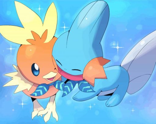 Aestehtic Mudkip Diamond Painting Art