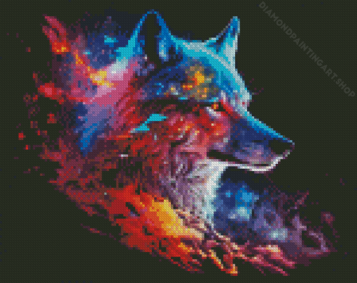 Spiritual Wolf Diamond Painting Art