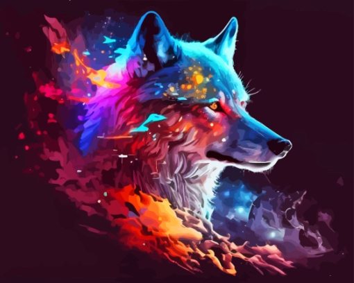 Spiritual Wolf Diamond Painting Art