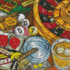 Gamble Game Diamond Painting Art