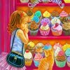 Girl Cupcake Diamond Painting Art