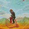 Gorilla Unicycle Diamond Painting Art