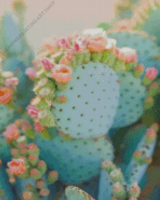 Green Cactus Diamond Painting Art