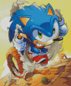 Sonic Diamond Painting Art