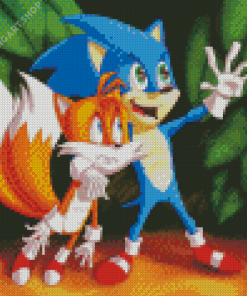 Sonic And Tails Diamond Painting Art