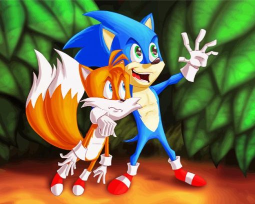 Sonic And Tails Diamond Painting Art