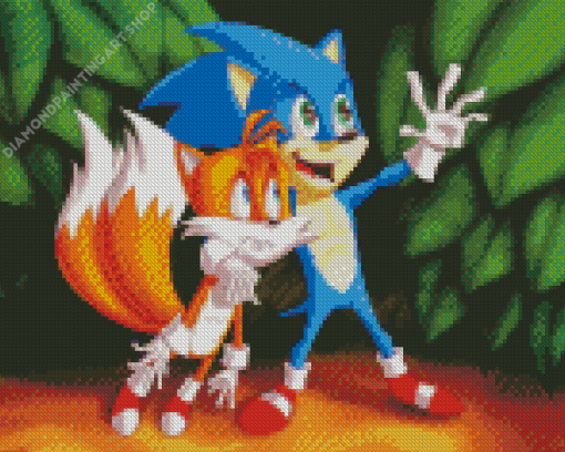 Sonic And Tails Diamond Painting Art