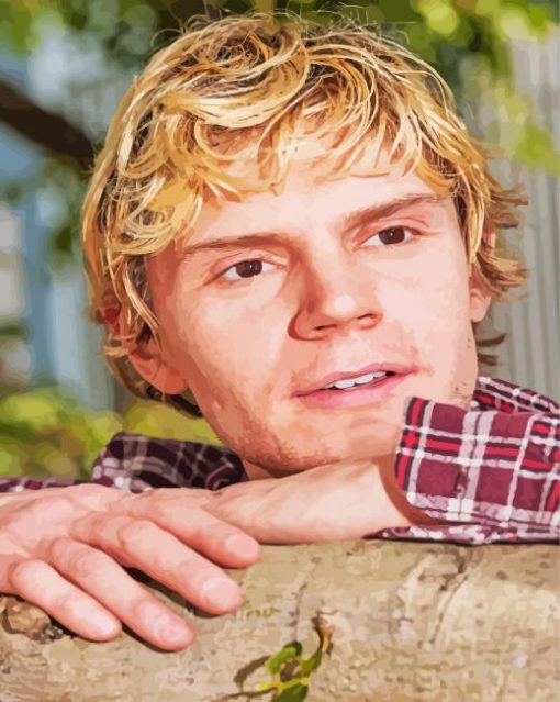 Evan Peters Diamond Painting Art