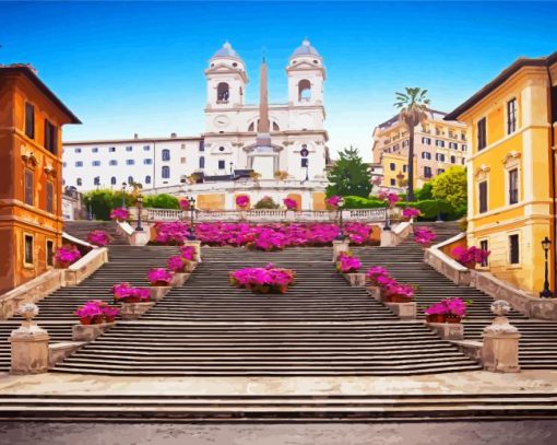 Spanish Steps Diamond Painting Art