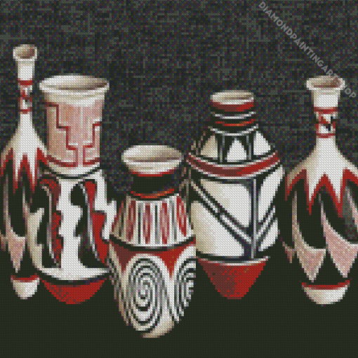 Mexican Pottery Diamond Painting Art