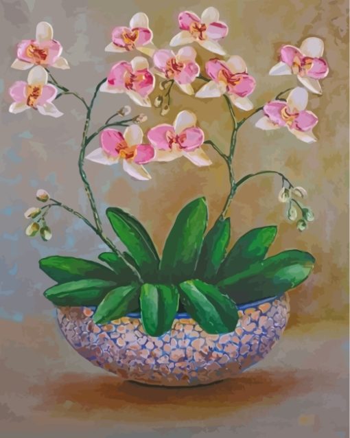 Orchid Flower Diamond Painting Art