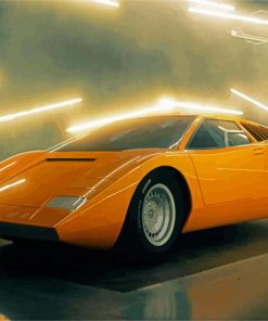 Lamborghini Countach Diamond Painting Art