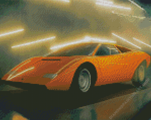 Lamborghini Countach Diamond Painting Art