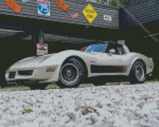 1982 Chevrolet Corvette Diamond Painting Art