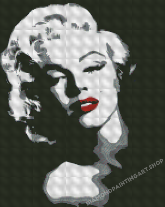 Black And White Marilyn Monroe Diamond Painting Art