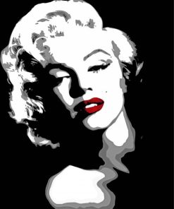 Black And White Marilyn Monroe Diamond Painting Art