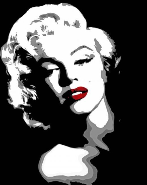 Black And White Marilyn Monroe Diamond Painting Art