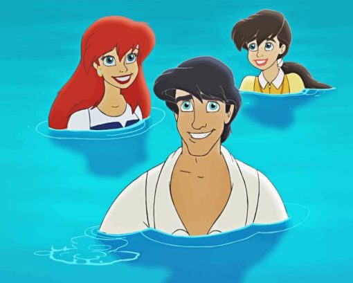 Ariel Eric Melody Swimming Diamond Painting Art