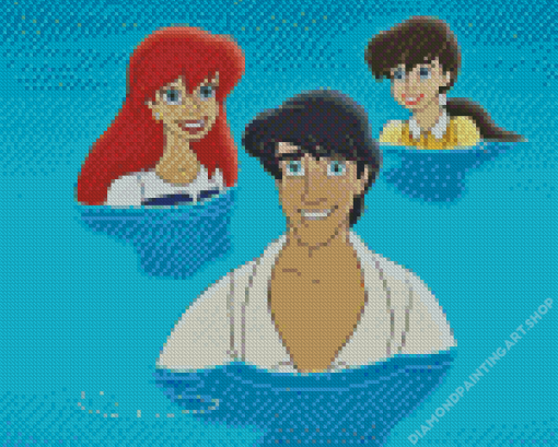 Ariel Eric Melody Swimming Diamond Painting Art