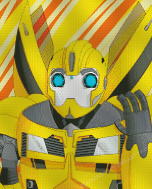 Bumblebee Transformer Illustration Diamond Painting