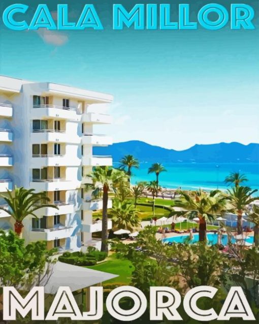 Cala Millor Town Diamond Painting Art