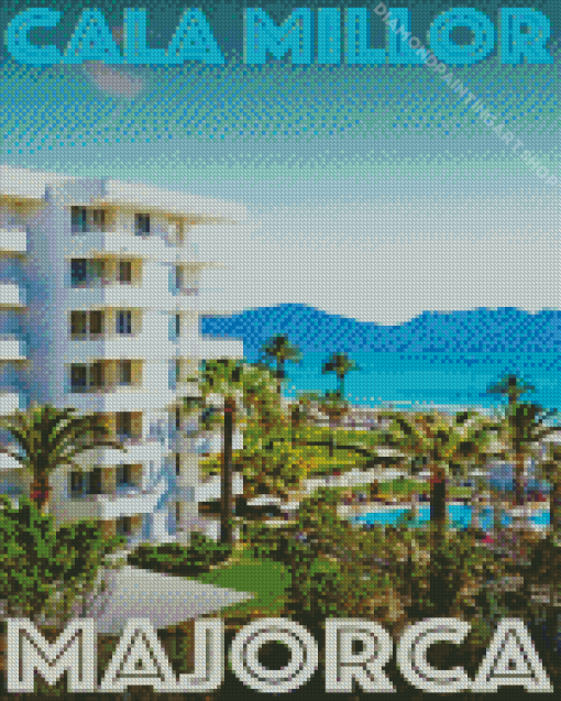 Cala Millor Town Diamond Painting Art