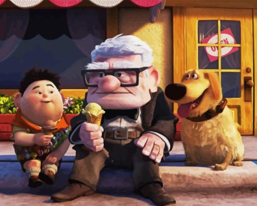 Carl Fredricksen And Russell Up Movie Diamond Painting