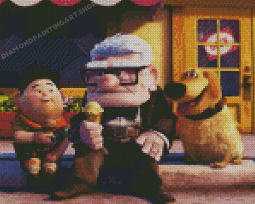 Carl Fredricksen And Russell Up Movie Diamond Painting