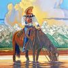 Cowgirl On Horse 5D Diamond Painting Art