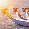 Dragon Boats Sunset Diamond Painting Art