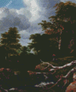 Forest Scene By Ruisdael Diamond Painting Art