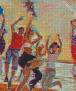 Girls Dancing At The Beach Diamond Painting Art