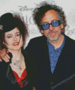 Helena Bonham And Tim Burton 5D Diamond Painting Art