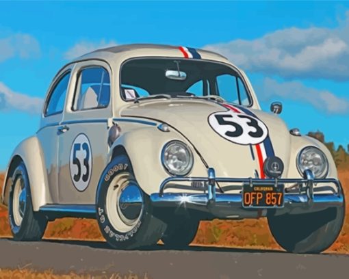 Herbie Car Volkswagen Beetle Diamond Painting