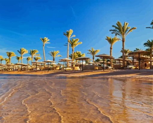 Hurghada Beach Diamond Painting Art