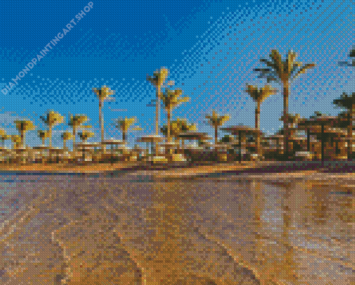 Hurghada Beach Diamond Painting Art
