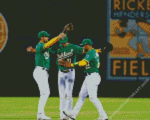 Oakland Athletics Players Diamond Painting Art