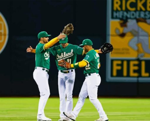 Oakland Athletics Players Diamond Painting Art