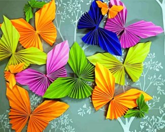 Origami Flowers Diamond Painting Art