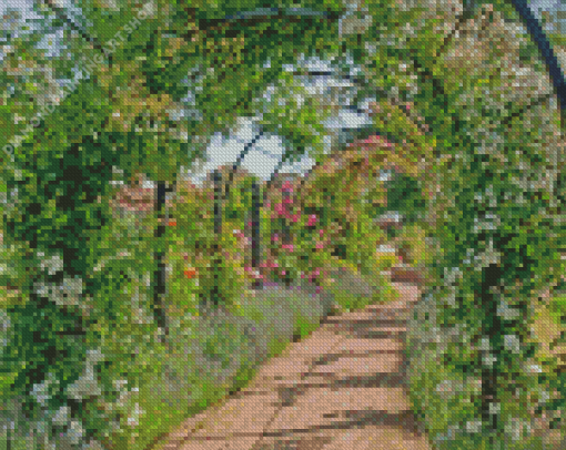 Pergola With Flower Diamond Painting Art