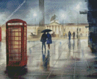 Raining London Diamond Painting Art