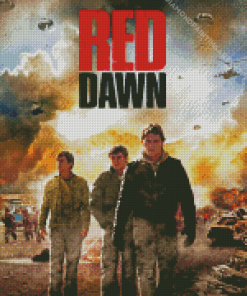 Red Dawn Movie Diamond Painting Art